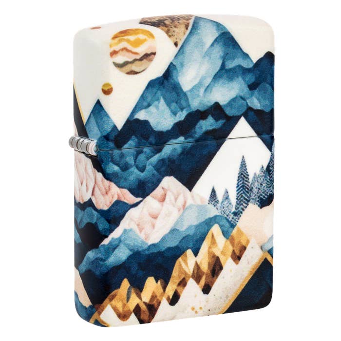 Tumbled Brass 540 Fusion Mountain Peaks Zippo Lighter for wholesale by Lighter King