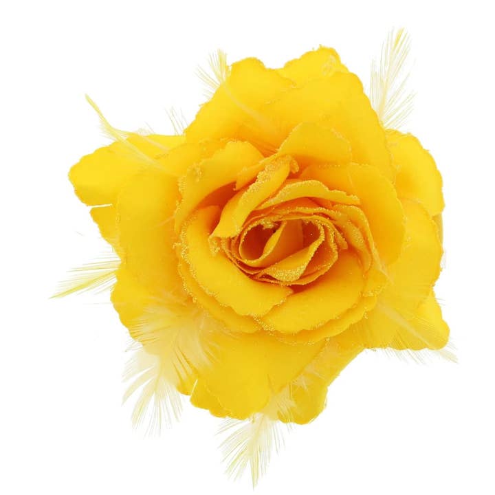 Rose Flower Hair Clip Hairband Brooch Safety Pin Hairpin Floral Corsage Fascinator Hair Band Aligator Beak Grip for Women & Girls Wedding Prom Party Special Occasion for wholesale by Topkids Accessories