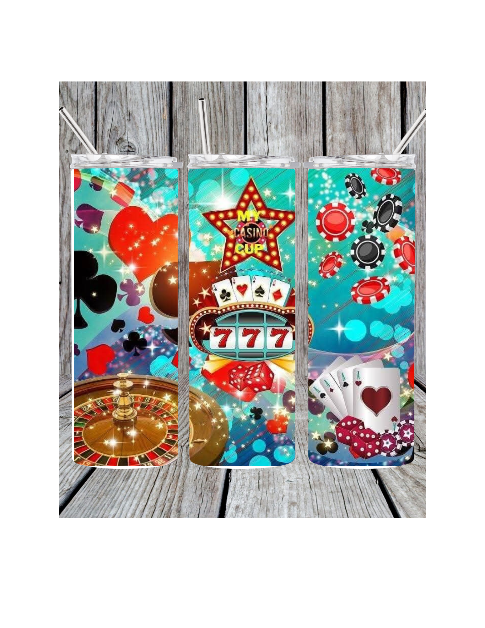 Eclectic Wallflower Boutique - Wholesale Insulated Mug/Tumbler - Casino Tumbler0