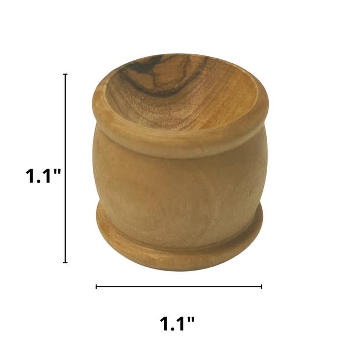 3 Arches USA - Wholesale Decorative Plate/Dish/Bowl - Olive Wood Communion Cups 1.1" Height-Set of 50 pieces1