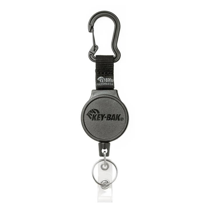 MID6-Duo Heavy Duty Badge Reel and Keychain with Belt Clip o for wholesale by Key-Bak