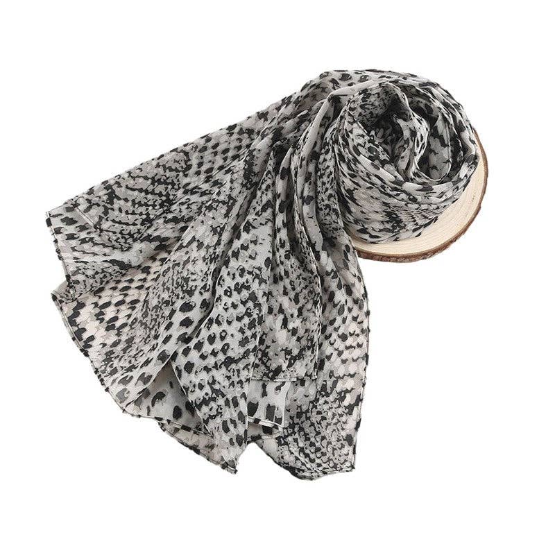 MoodGold - Wholesale Scarf - Women's - Printed Chiffon Long Scarf0