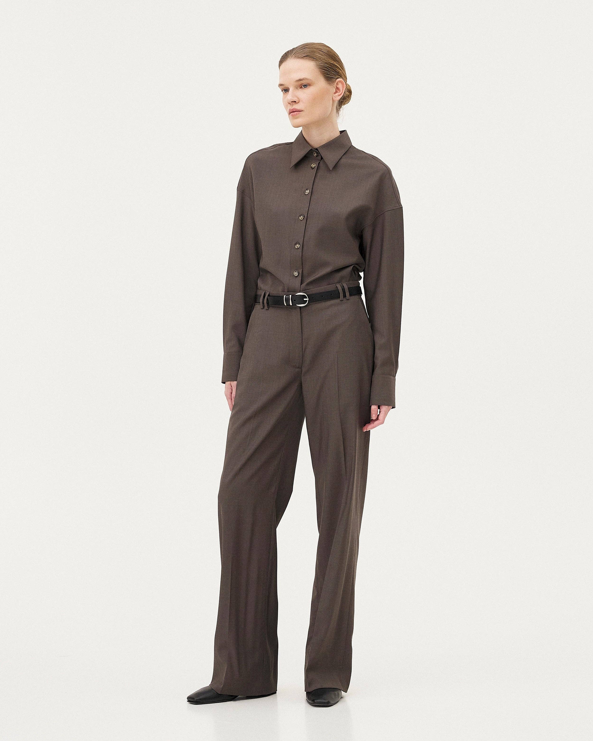 NOYOCO - Wholesale Pants - Women's - Gilia Brown Pants2