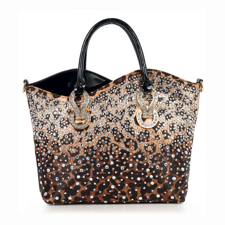 Handbag Express - Wholesale Tote Bag - Women's - Rhinestone Ombre Design Elegant Tote8