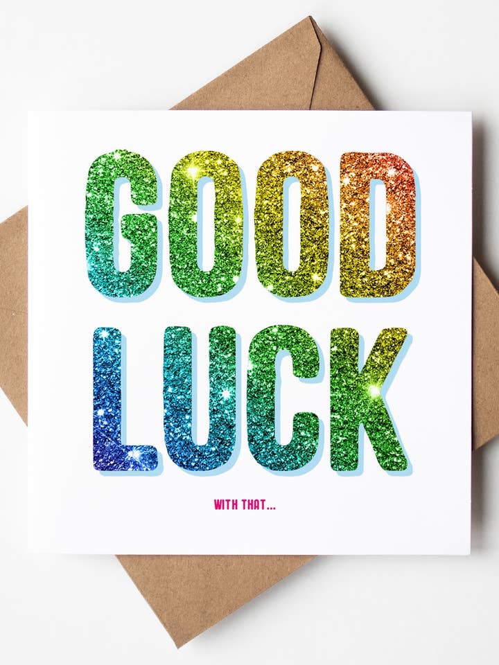 Buona Fortuna Con Quella Carta (Confezione da 6) per la vendita all'ingrosso da parte di Sweary Card Lady