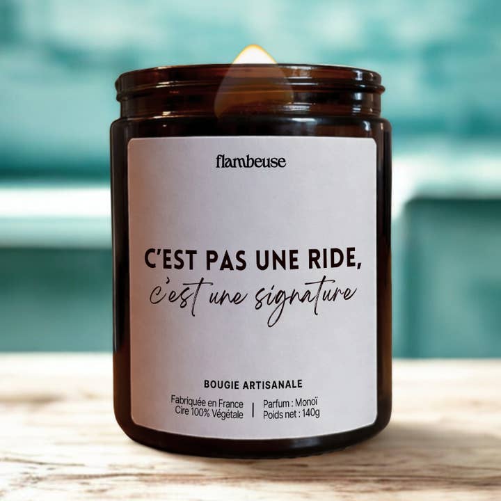 Vela "Não é uma ruga, é uma assinatura" por atacado de Flambeuse