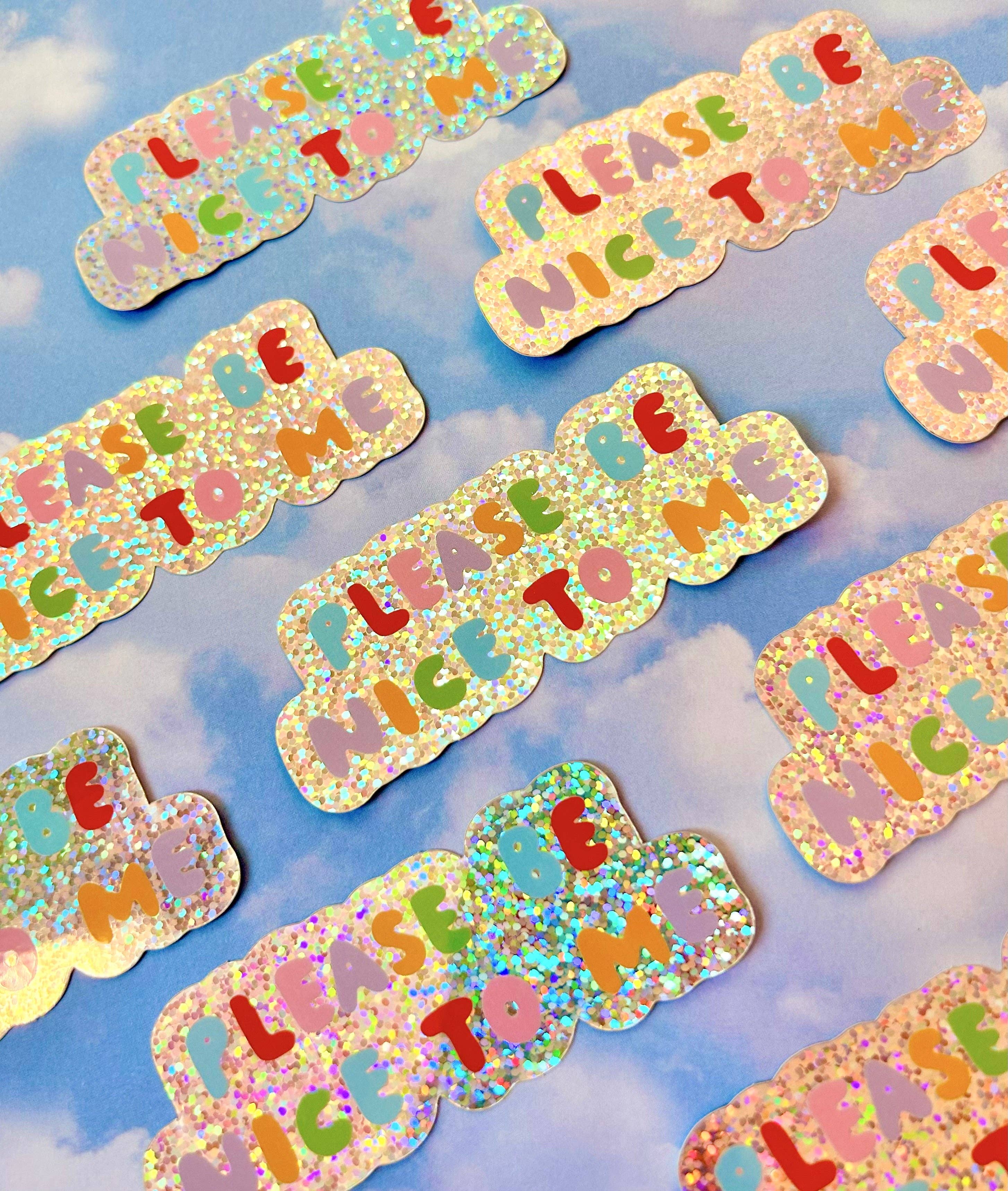 The Peach Fuzz - Wholesale Sticker - Please Be Nice To Me Sticker5