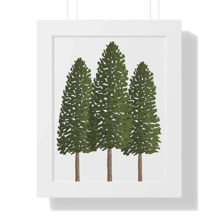 Ponderosa Pine Print Framed Wall Art With Matte Finish And Protective Acrylic Cover For Rustic Home Decor for wholesale by The Potted Pixel