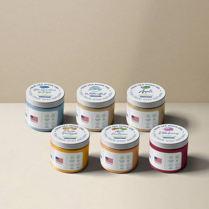 TrueSeaMoss – Suplemento/vitamina oral por atacado – Frasco de amostra 1oz de gel de musgo marinho3