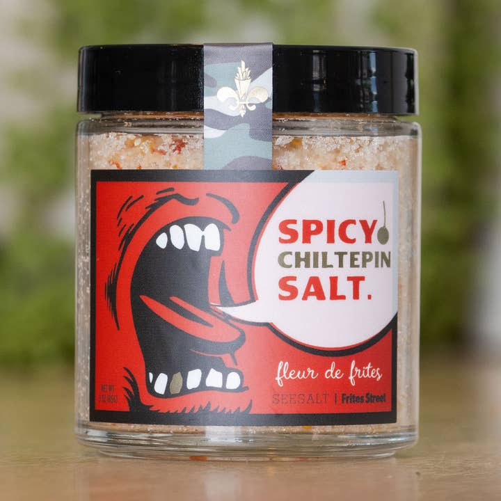 Fleur de Sel + Wild Chiltepin Peppers for wholesale by SEE SALT