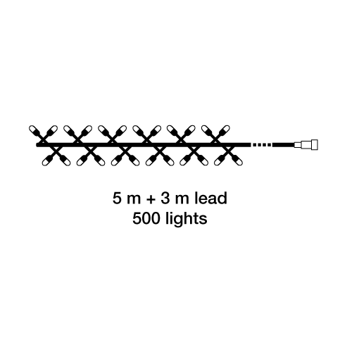 LightsOn - Wholesale Fairy lights - Bliss 5 m lange lichtsnoer met 500 warmwitte lichtpuntjes3