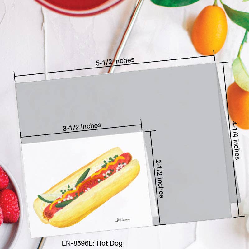 Printed Canvas – Engroshandel Hverdagshilsen kort – Hotdog, lykønskningskort (#8596E)1