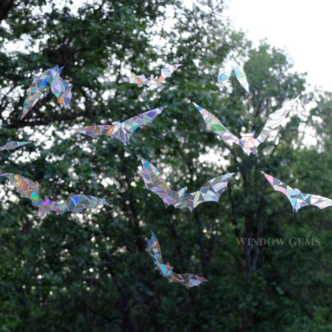 Window Gems - Wholesale Suncatcher - Bat Window Clings - Bird Strike Prevention Decals1