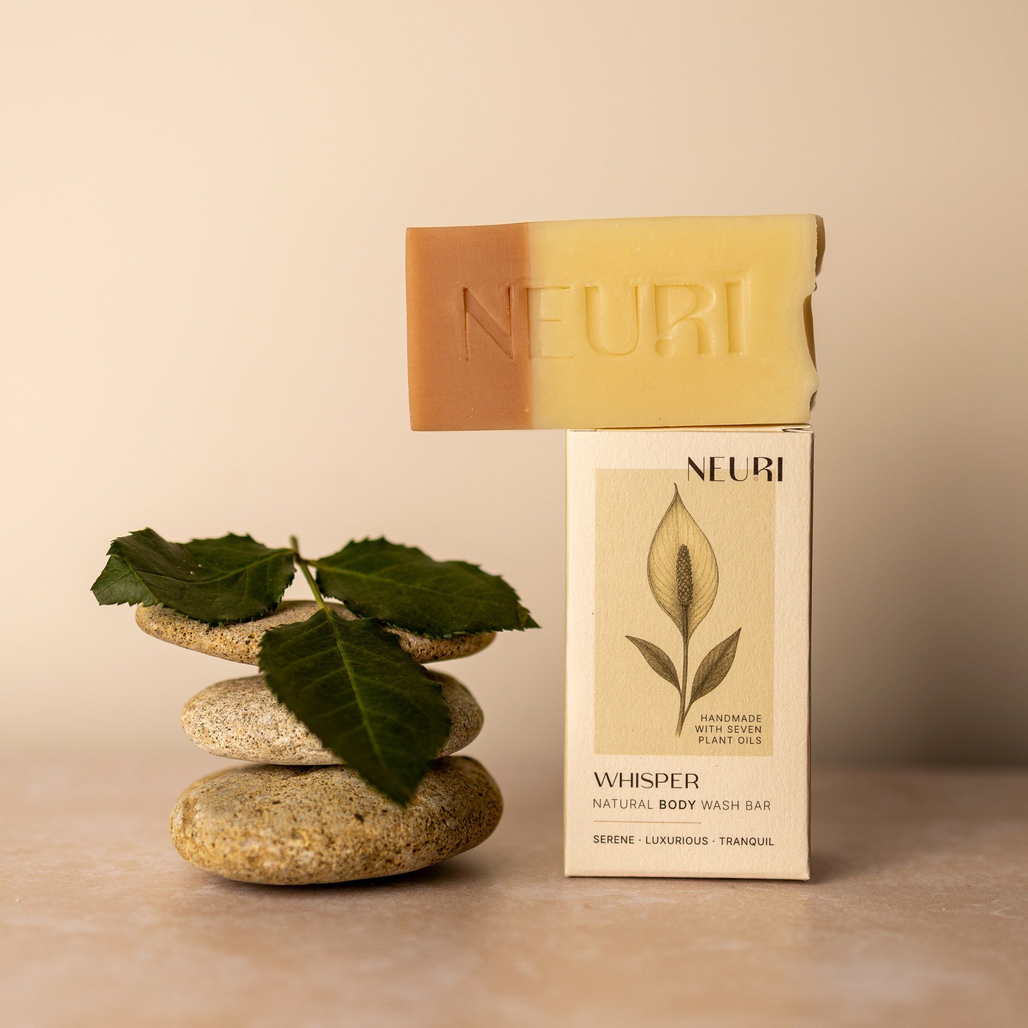 Neuri – wholesale Bar Soap – WHISPER Luxury BODY Wash Bar – Serene/Luxurious/Tranquil1