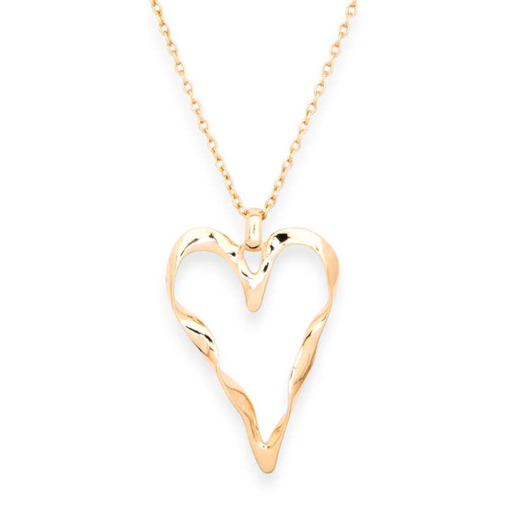 LA Jewelry Plaza - Wholesale Jewelry Set - Open Heart Pendant Necklace Set