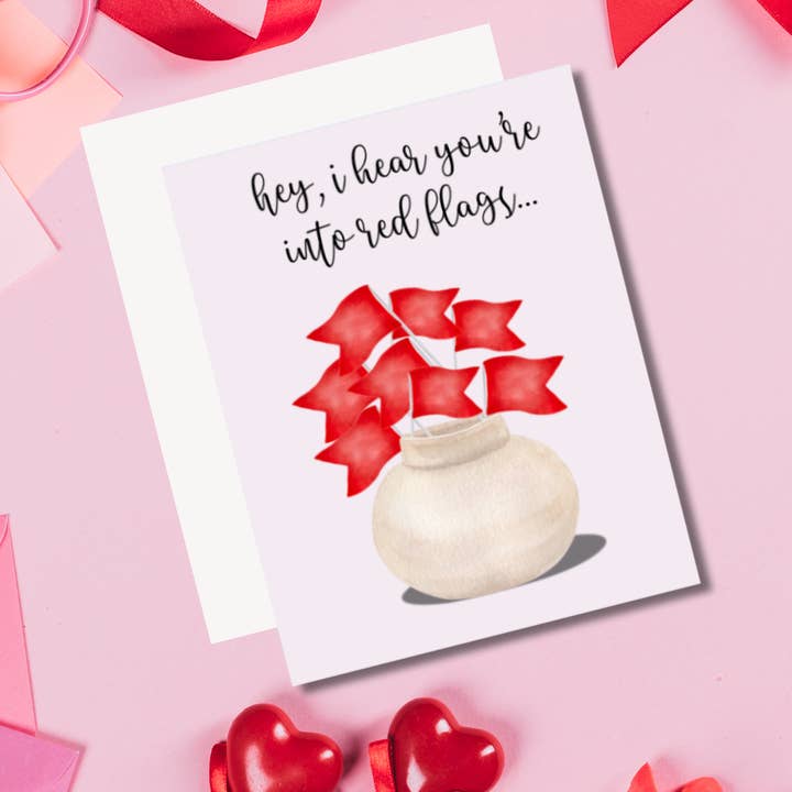Röda flaggor | Alla hjärtans dag-kort för wholesale av Pretty Pages