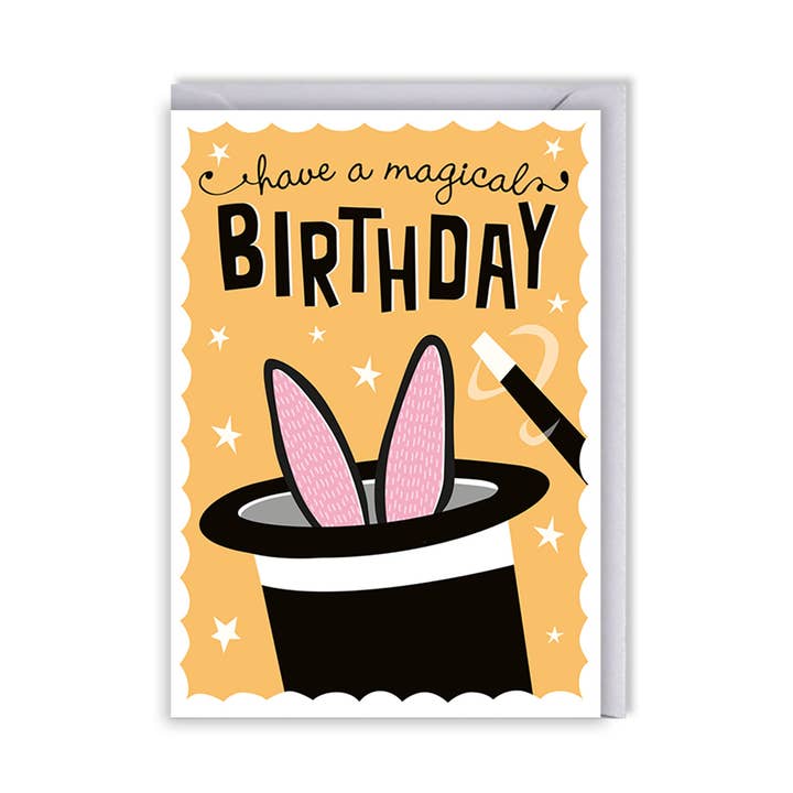 Cartão de aniversário para crianças - coelhinho mágico por atacado de Zedig Design