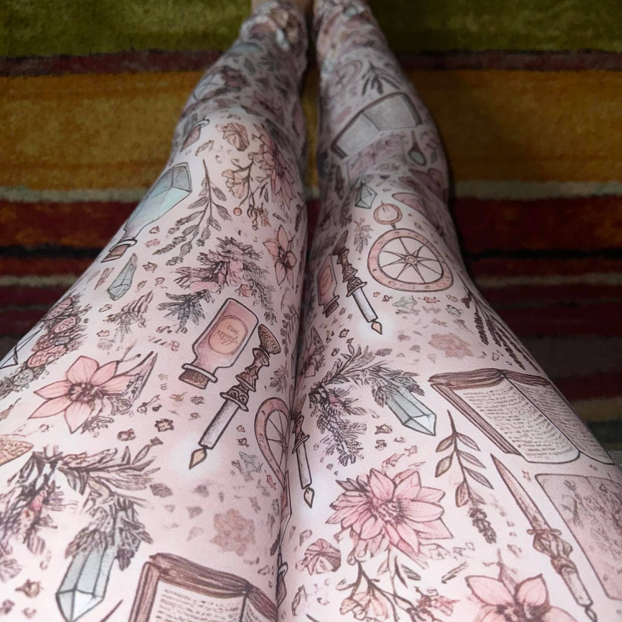 Triple Goddess Boutique - Wholesale Fashion Leggings - Women's - Womens Spring Printed Leggings, witch clothing, Easter 1