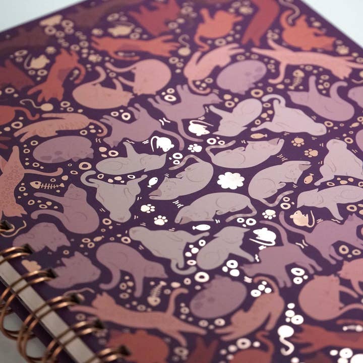 Compoco - Wholesale Notebook - Yoga Cats Poses Spiral Notebook1