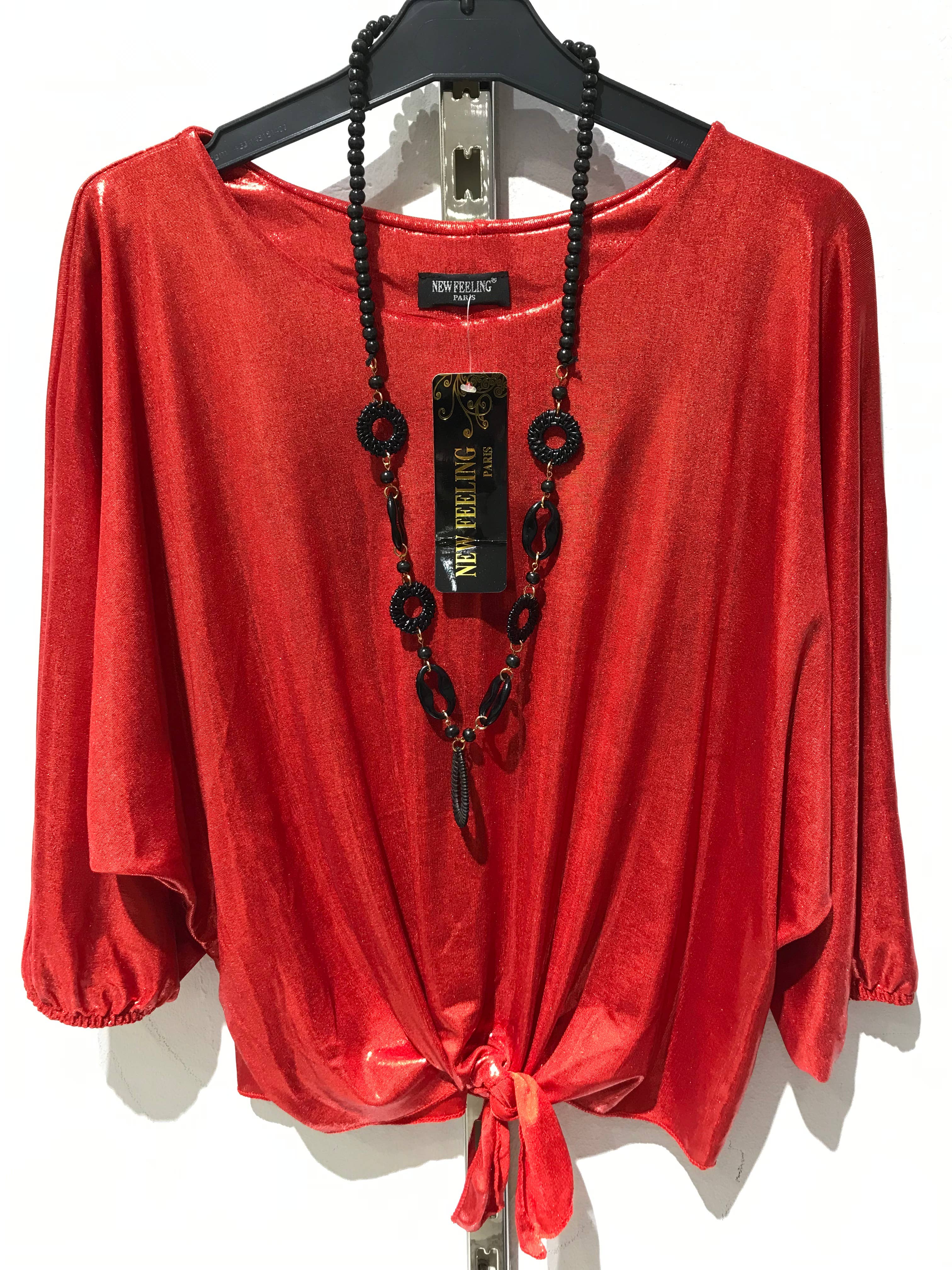 Only Yuan - Vendita all'ingrosso Camicetta - Donna - Blusa da festa ref 90446 con collo5