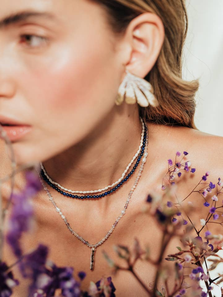 Fluorite Beaded Necklace for wholesale by Câpâ