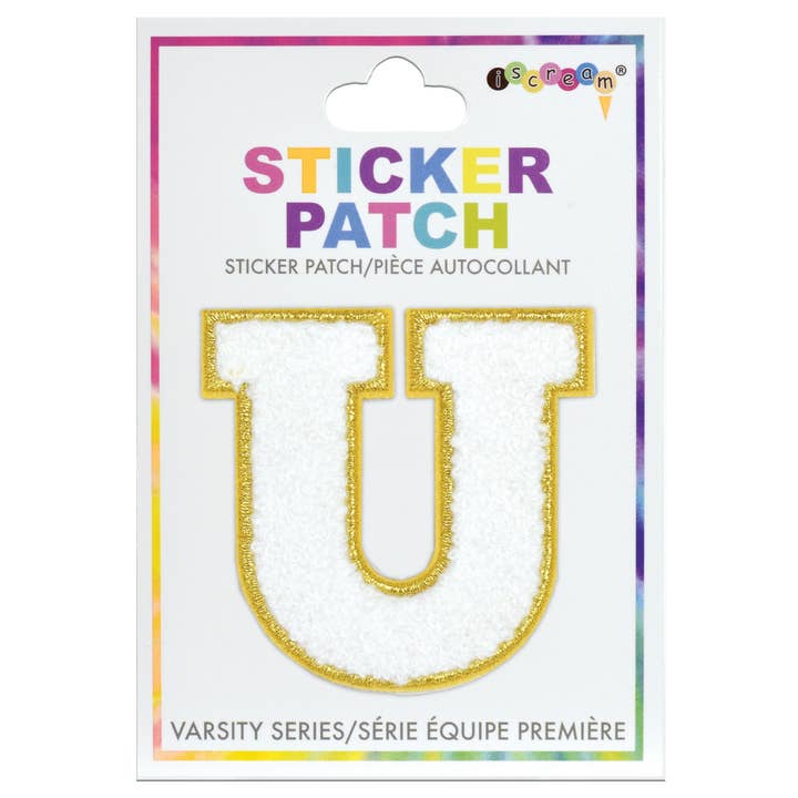 Iscream - Wholesale Patch - U White Varsity Letter Sticker Patch