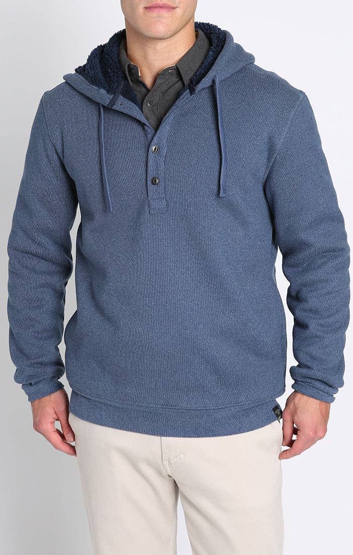 JACHS NY - Wholesale Hoodie - Men's - Sherpa Lined Ultra Soft Ribbed Hooded Henley0