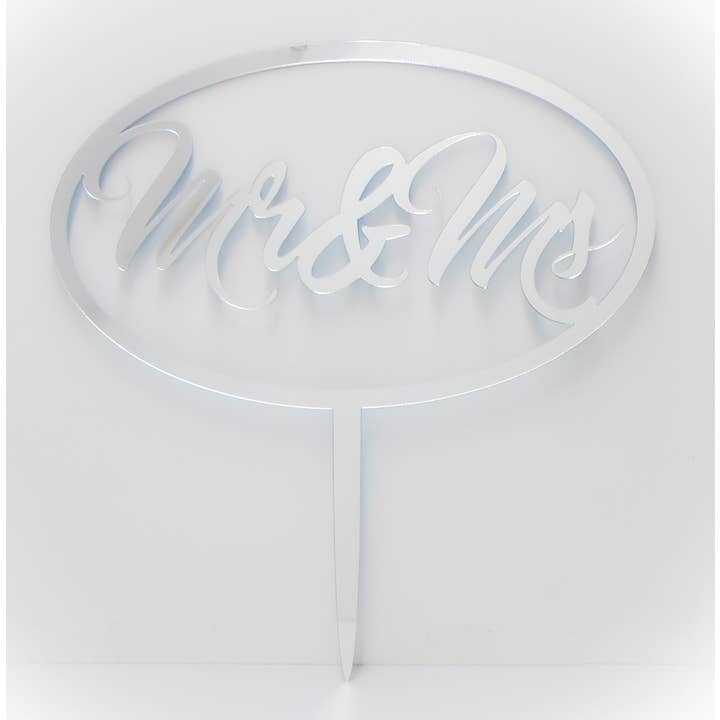 Mirrored Cake Topper “Mr&Mrs” Hoop U.V3Und for wholesale by Atiladecor, Artesanato Lda