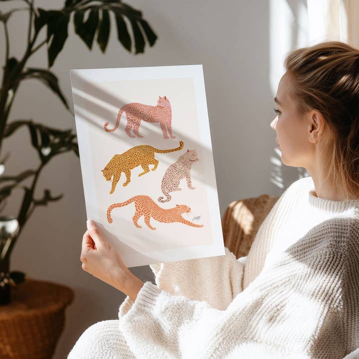 Lindsey Kay Collective - Wholesale Art Print - Leopards Illustration - Art Print10