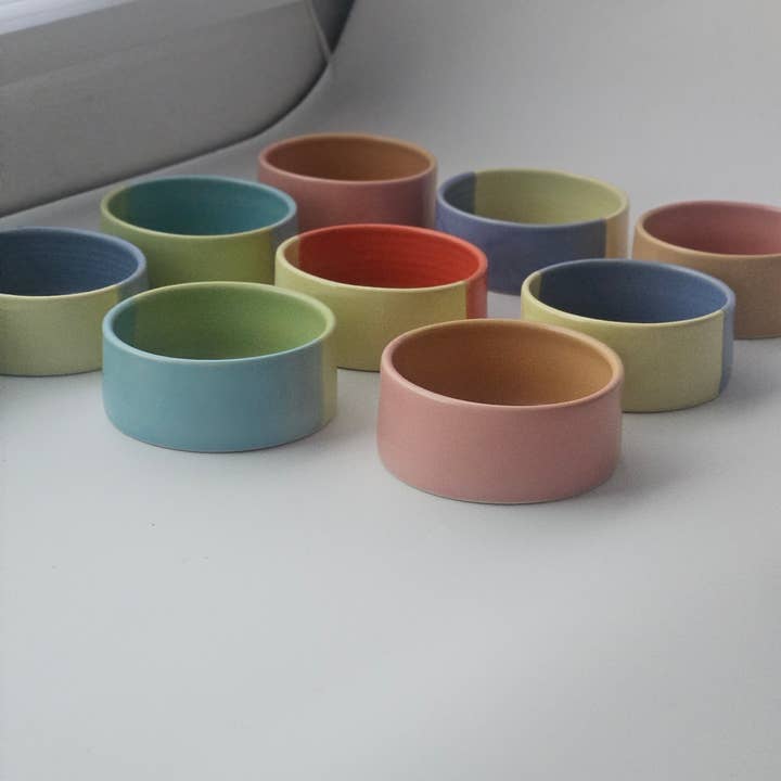 Bad Dogs Studio - Wholesale Pet Bowl - Cat/Dog - Half & Half Pet Dish • Small Dog Cat Bowl • Handmade Ceramic4