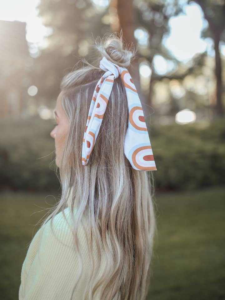 The Rainbow Promise | Hair Scarf Bow Band for wholesale by Harts & Pearls