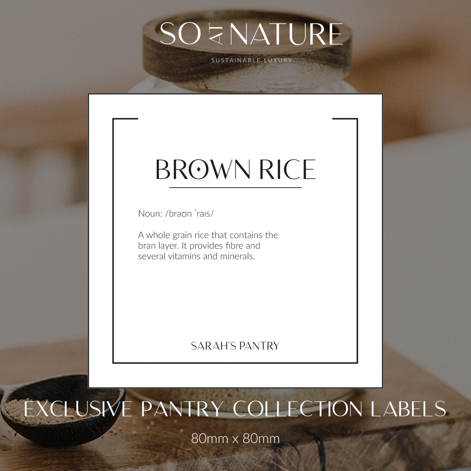 So At Nature – wholesale Food/beverage label – Large Pantry Labels - Pantori8