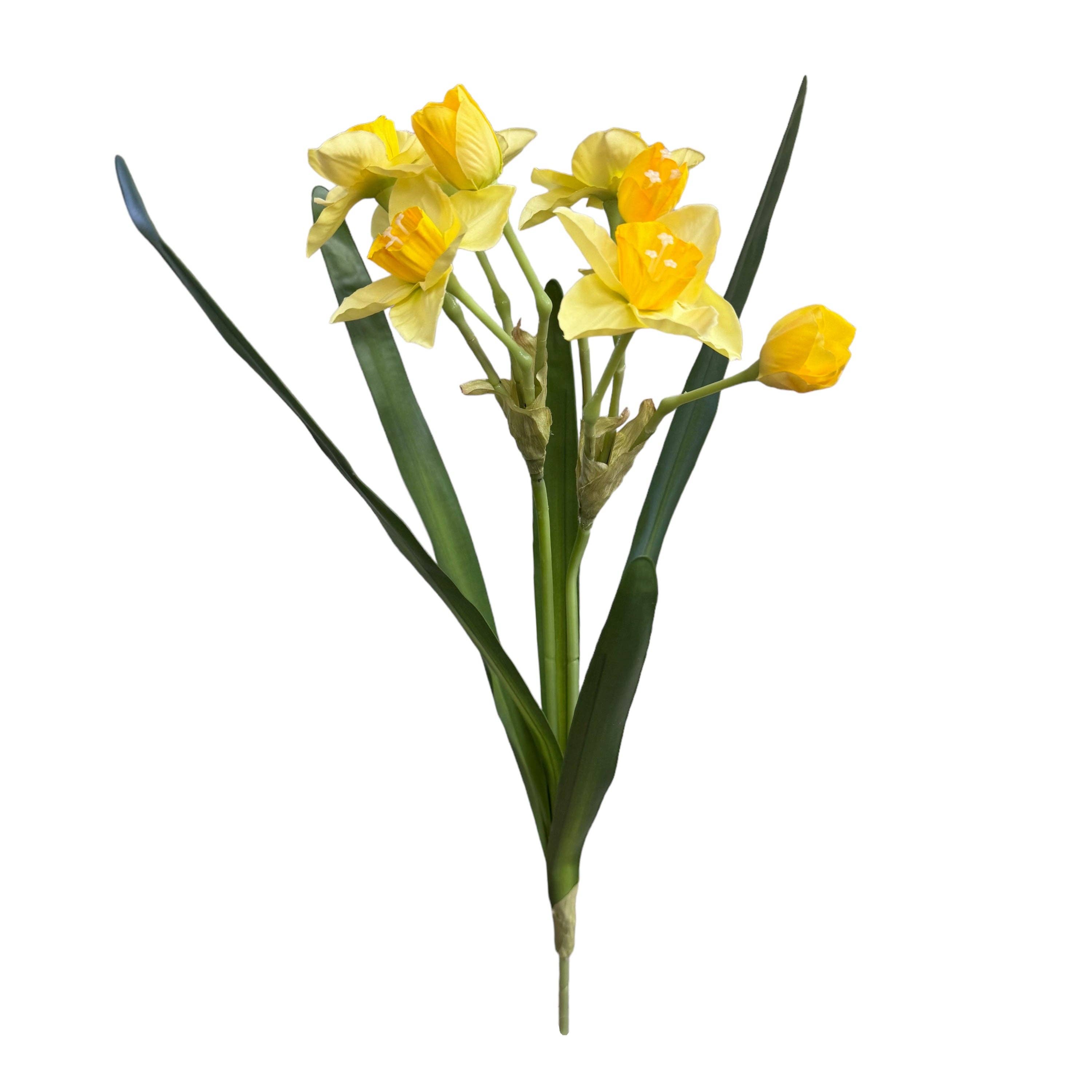 Sun Decorer - Wholesale Artificial Flowers - Flexible Artificial Daffodil Stem, 22 Inches0