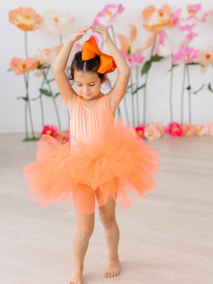 Neon Coral Tank Tutu Leotard for wholesale by Mila & Rose