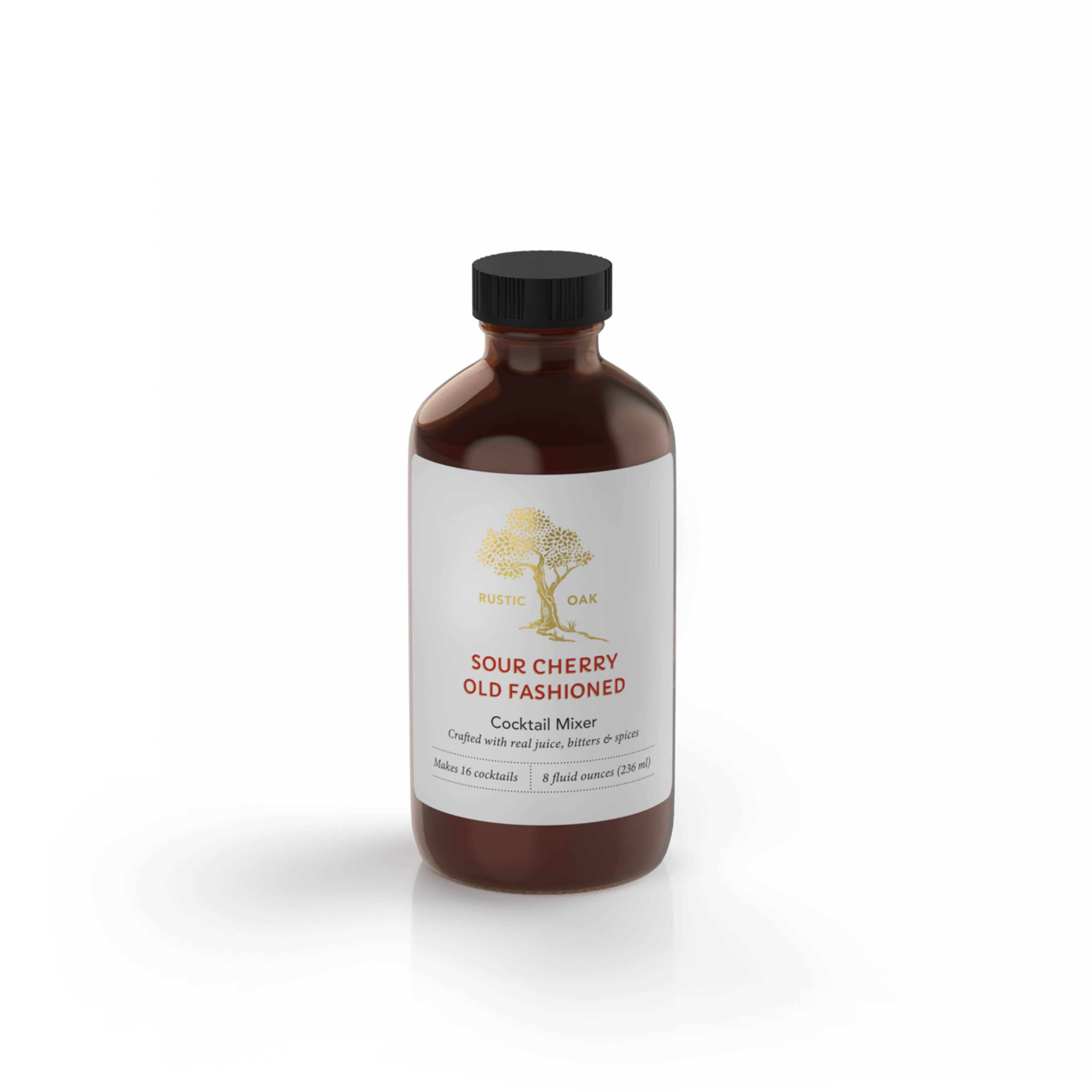 Rustic Oak - Wholesale Cocktail Mix/Syrup - Sour Cherry Old Fashioned Cocktail Mixer 8oz1