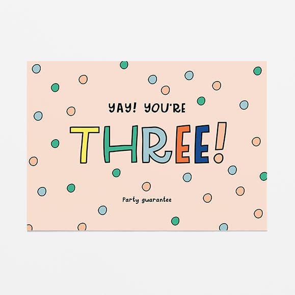 tarjeta de felicitación - Tres años para venta al por mayor de Van Kira