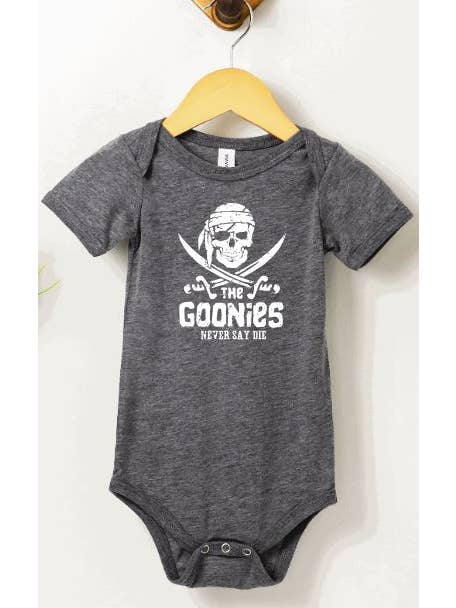 Tron Tron Graphic Wear - Wholesale Clothing Set - Baby - Goonies Never Say Die Bella+Canvas Infant Bodysuit E26