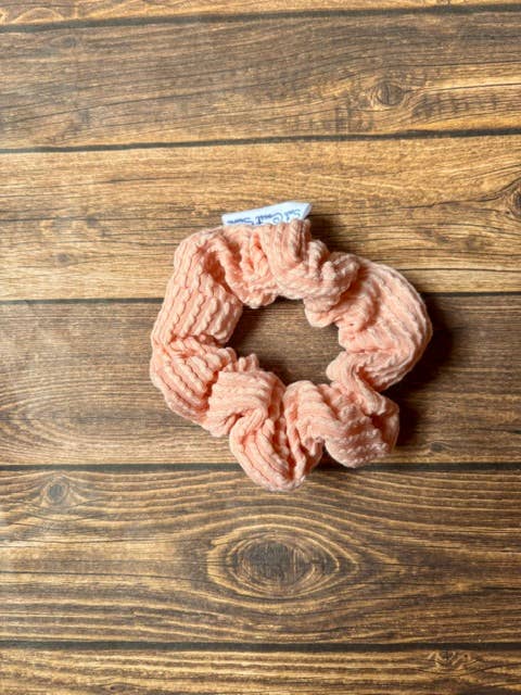 South Coast Sewn - Wholesale Scrunchie - Women's - Pink Ribbed Hair Scrunchie1