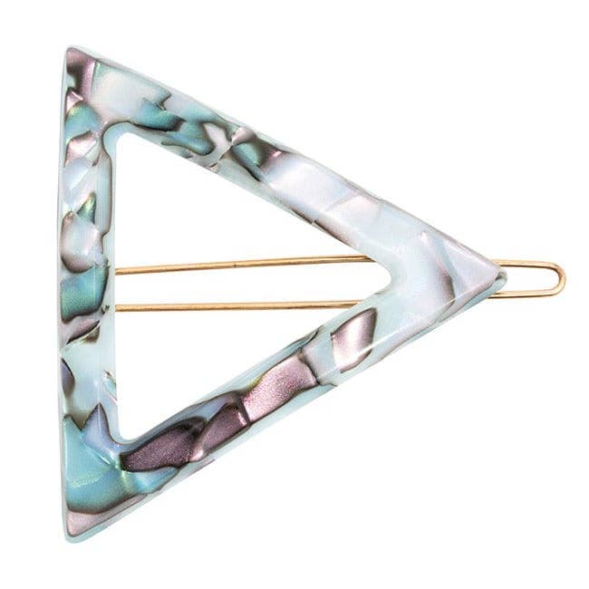 France Luxe/L. Erickson - Wholesale Barrette - Women's - Triangle Cutout Tige Boule - Classic