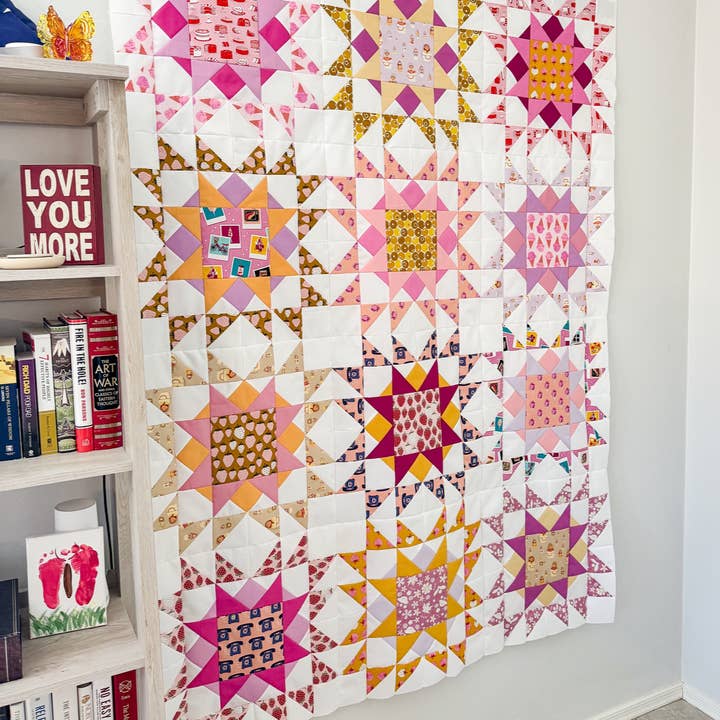 QuiltCakes – Engroshandel DIY-sysæt – Star Dew 18 Quilt Mønster Trykt2