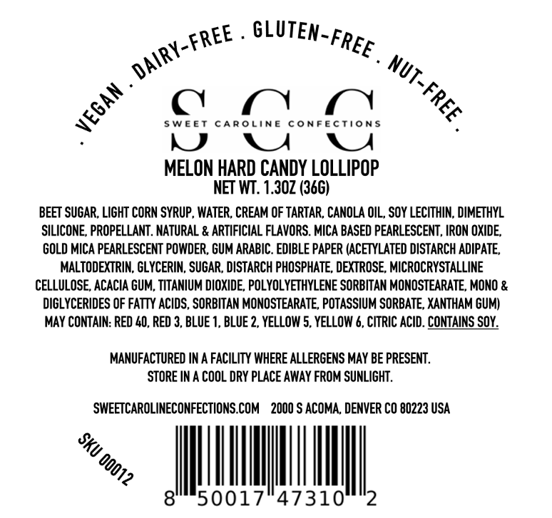 Sweet Caroline Confections - Wholesale Lolly - Mexicaanse bloemlolly's, meloensmaak, 10/doosje - VEGAN3