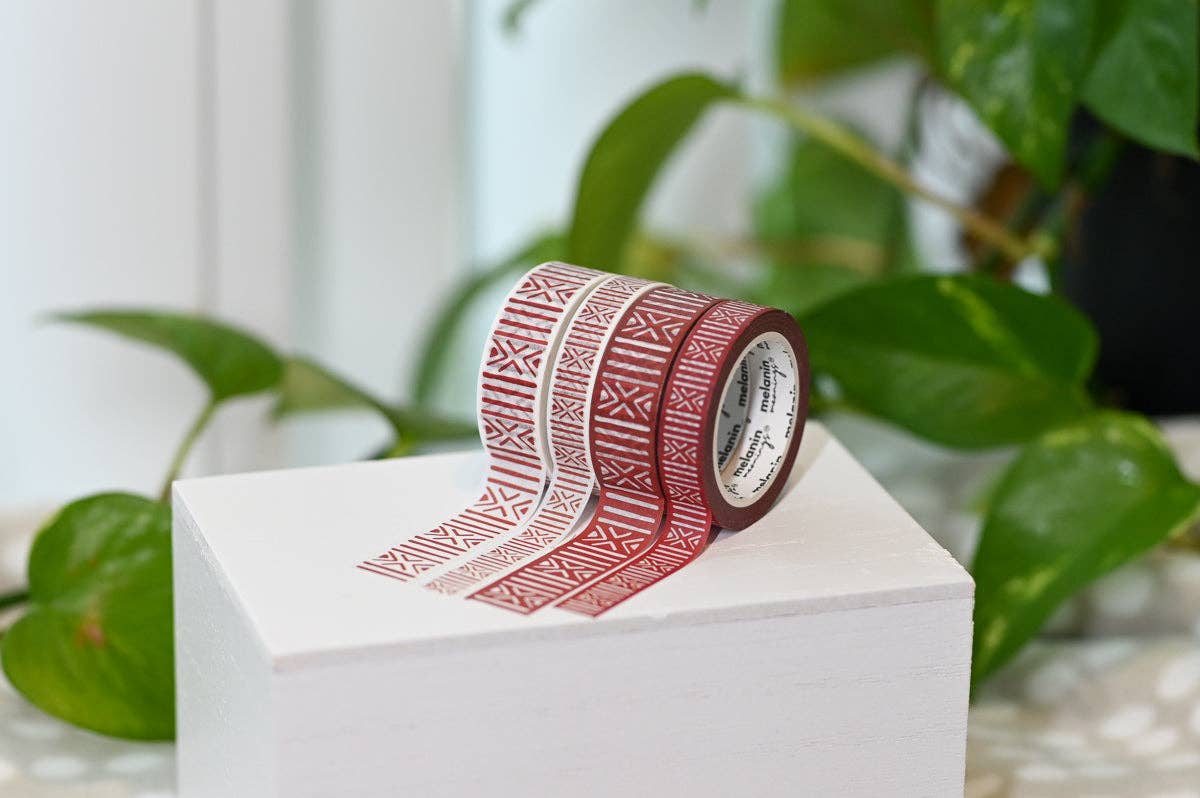 Melanin Meanings - Wholesale Washi Tape - Mudcloth African Textile Inspired Washi Tape Set2