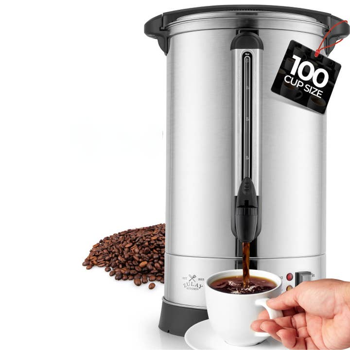 Zulay Kitchen - Wholesale Coffee Machine - 100-Cup Commercial Coffee Urn – Stainless Steel Percolator