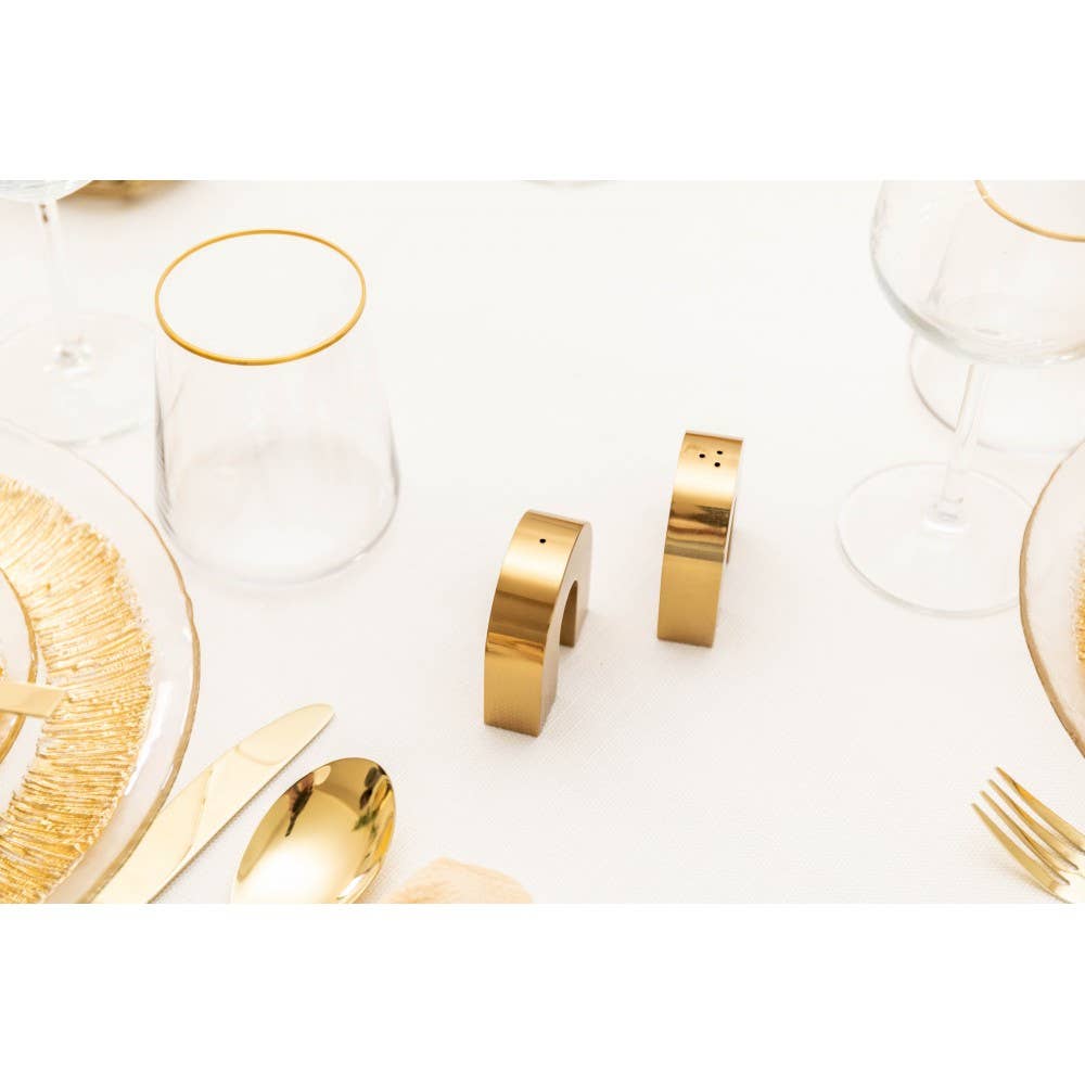 AULICA - Wholesale Drinking Glass/Cup - Set of 6 matte gold-rimmed water glasses1