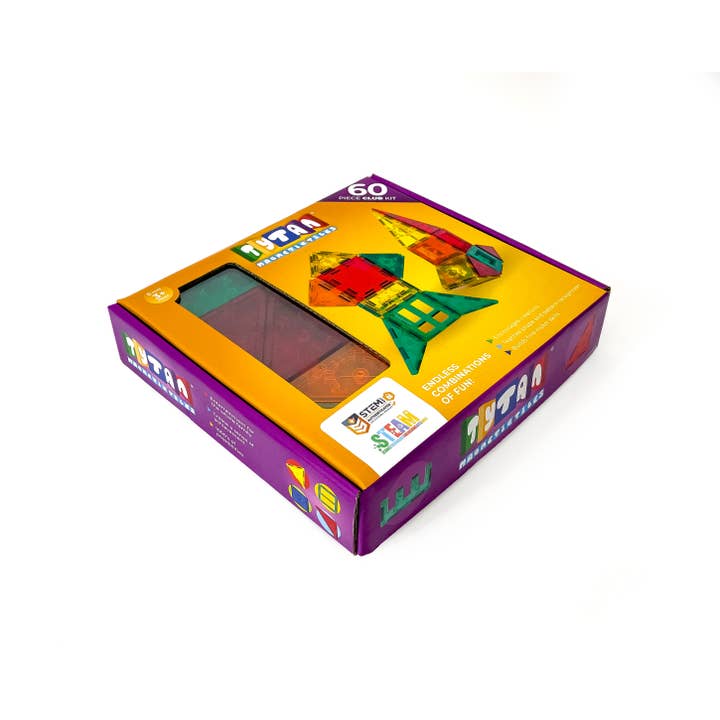 Tytan Toys - Wholesale Building Set - Kids - Tytan® Magnetic Tile Building Set – 60-Piece Club Kit