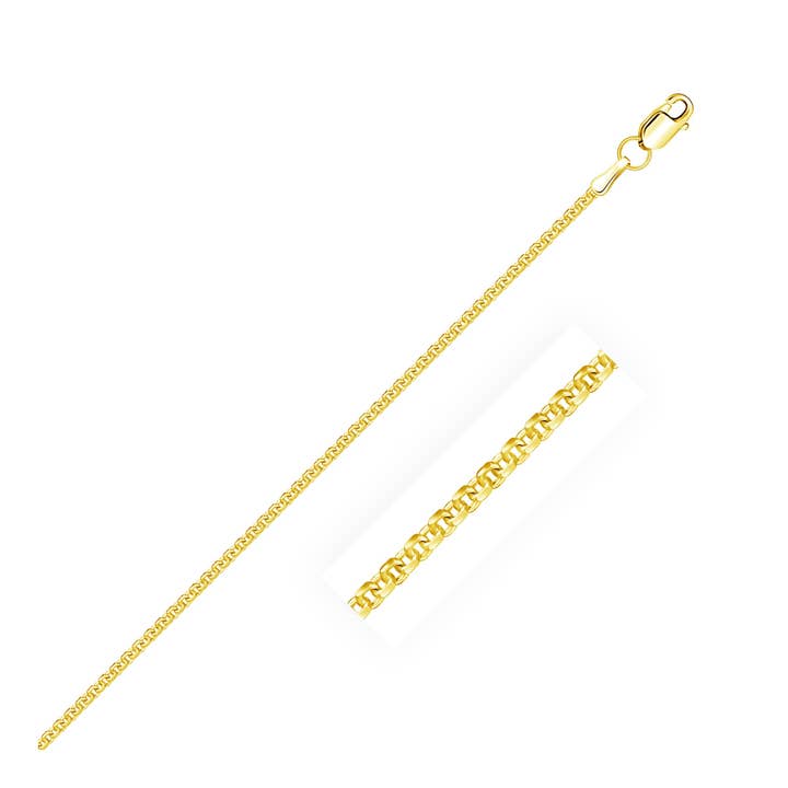 Catena a maglia Forsantina Lite in oro giallo 14k (1,80 mm) per la vendita all'ingrosso da parte di RubyAnn Jewelry