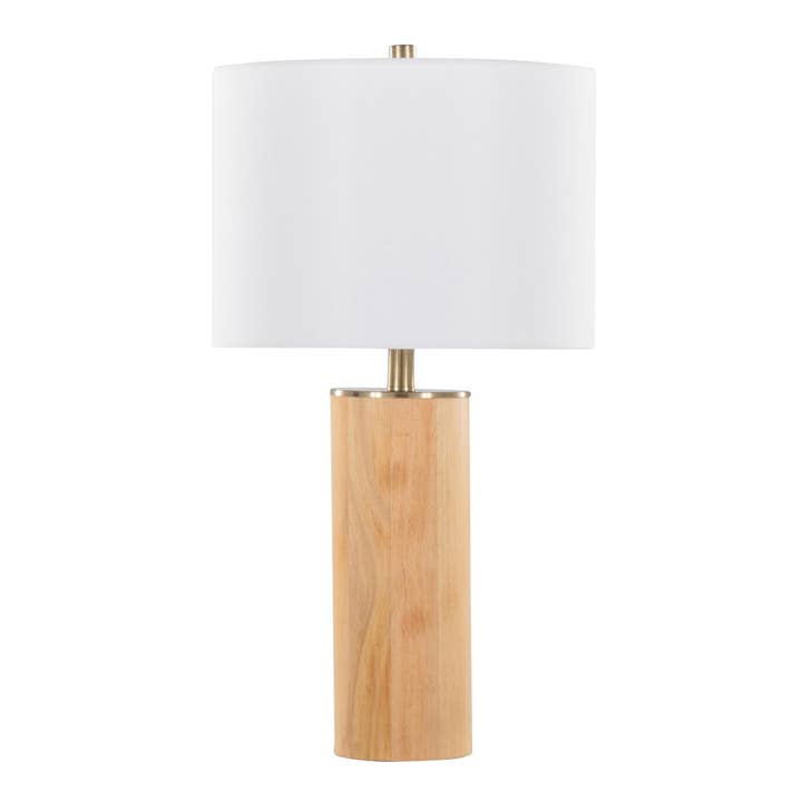 Cylinder Ash 27" Wood Table Lamp for wholesale by LumiSource and Grandview Gallery