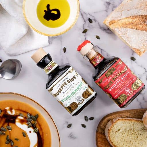 Giusti - Wholesale Vinegar - Italian Balsamic Vinegar & Evoo Set - 3 Gold Medal & EVOO3