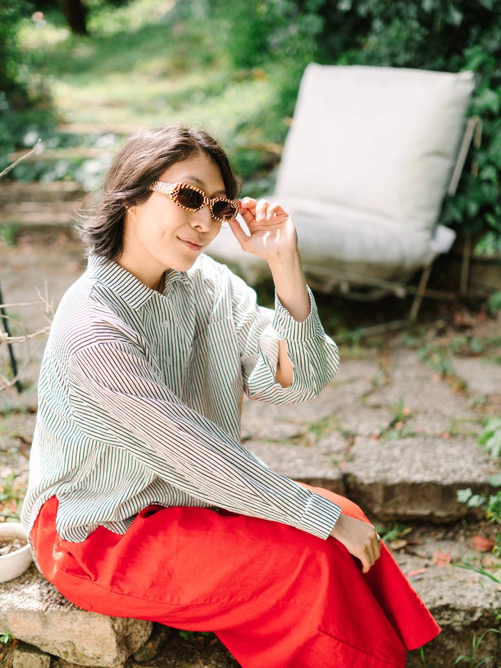 Nettle Studios - Wholesale Button Down Shirt - Unisex - Size Inclusive Plus Size Long Sleeve Button Up Striped Linen20