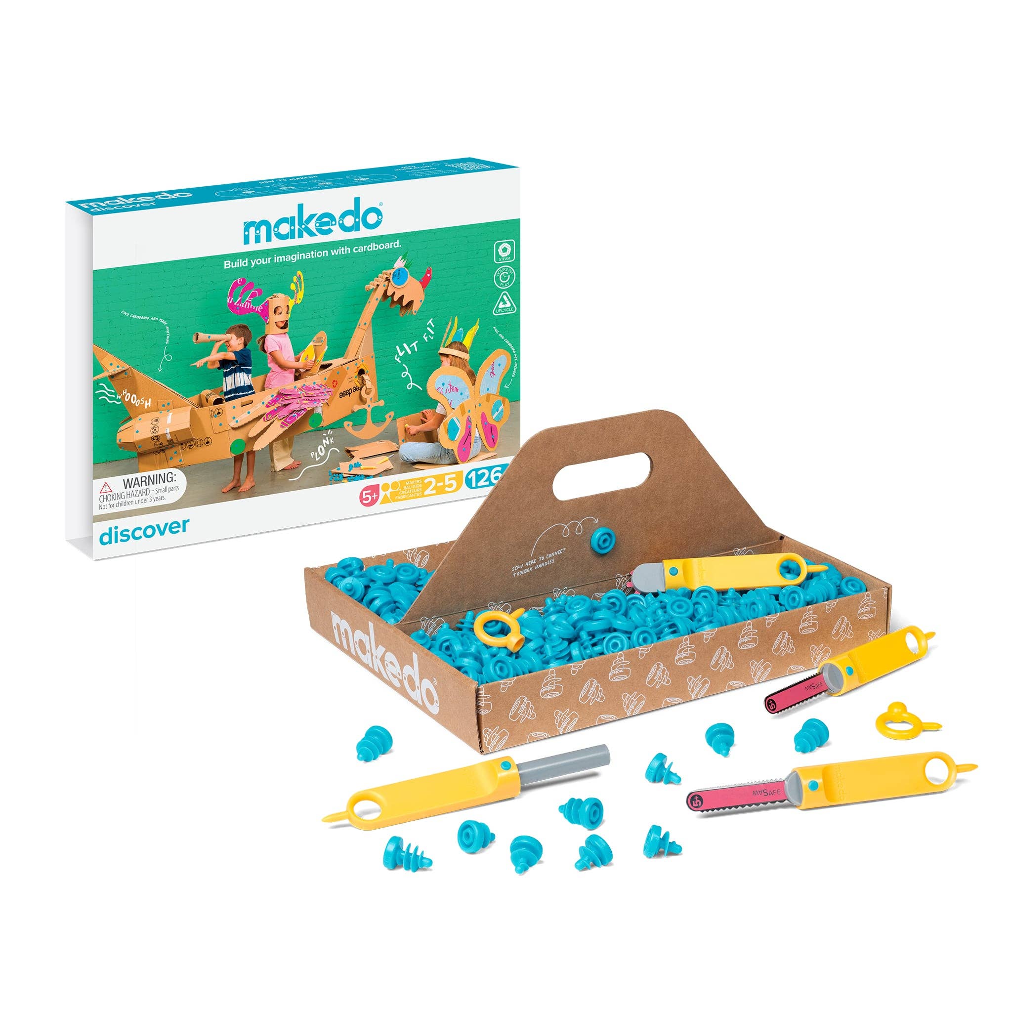 Makedo – wholesale DIY craft kit – Child – Discover Kit | Makedo Cardboard Construction1